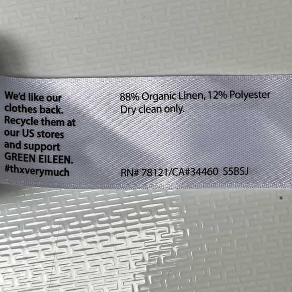 Eileen Fisher Linen Tank Top, Grey / White Stripes, Small - Picture 6 of 9